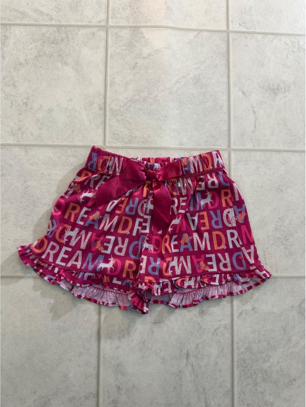 Max and Olivia pink Dream print shorts